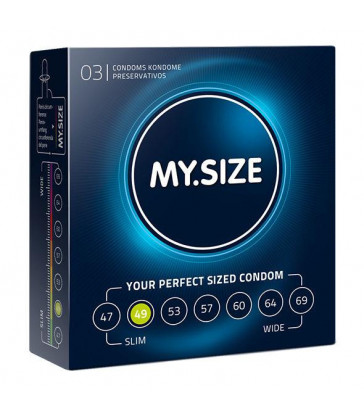 MY SIZE NATURAL CONDOM LATEX 49MM 3UDS