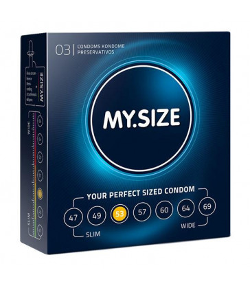 MY SIZE NATURAL CONDOM LATEX 53MM 3UDS