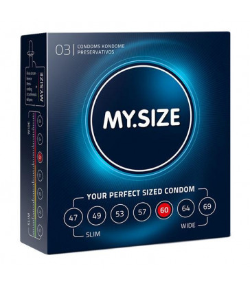 MY SIZE NATURAL CONDOM LATEX 60MM 3UDS
