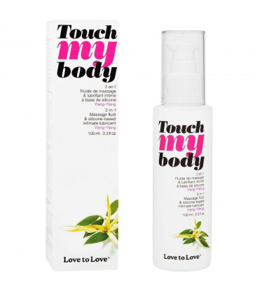 TOUCH MY BODY 2 EN 1 ACEITE MASAJE + LUBRICANTE SILICONA YLANG-YLANG 100ML