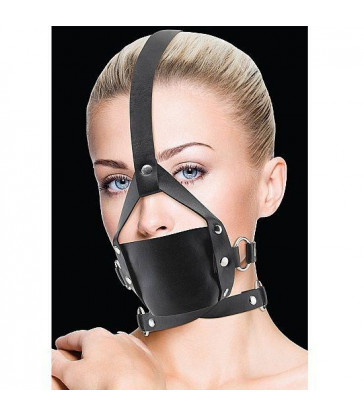OUCH LEATHER MORDAZA NEGRO CON AJUSTES